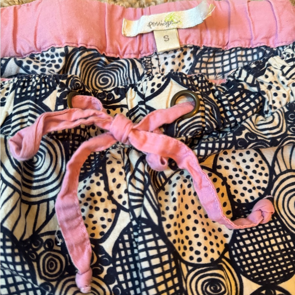 Porridge Anthropologie Pink and blue  Patterned PJ pants